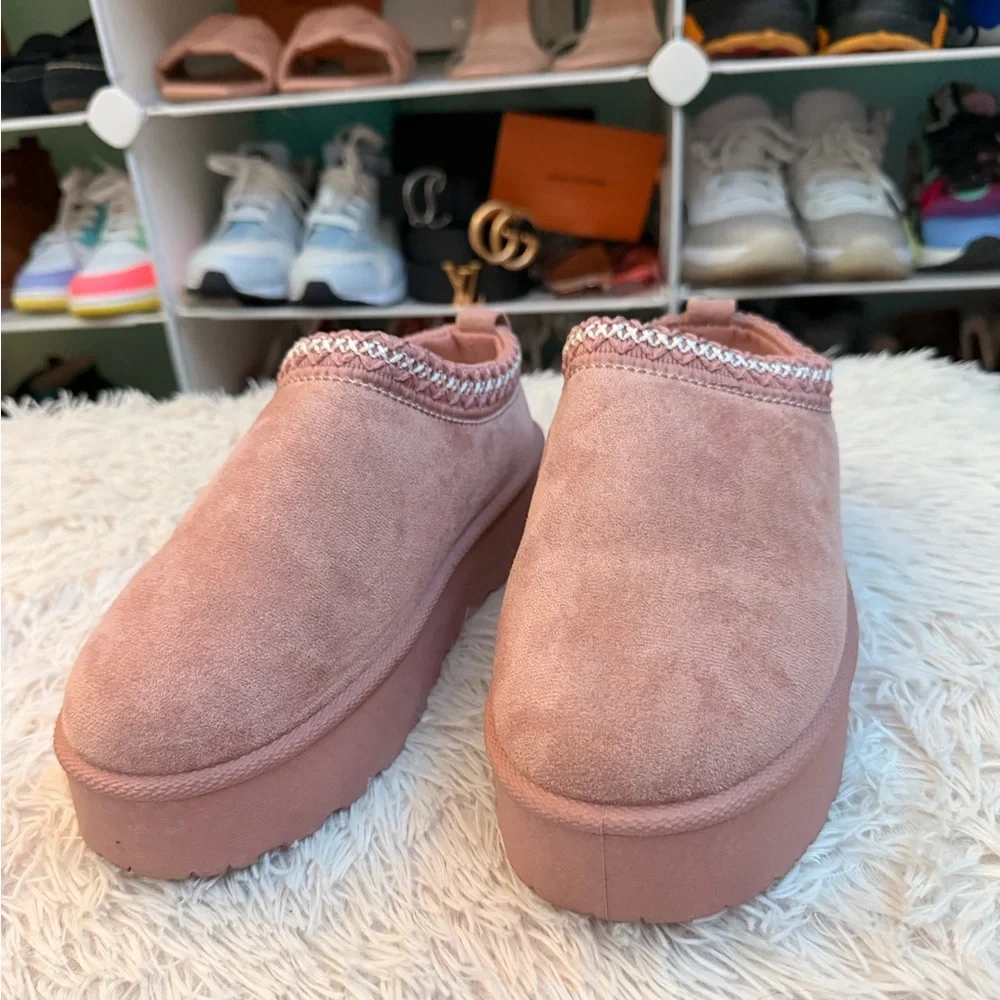 Olivia & Kate Pink Mules Girls size 3 worn once